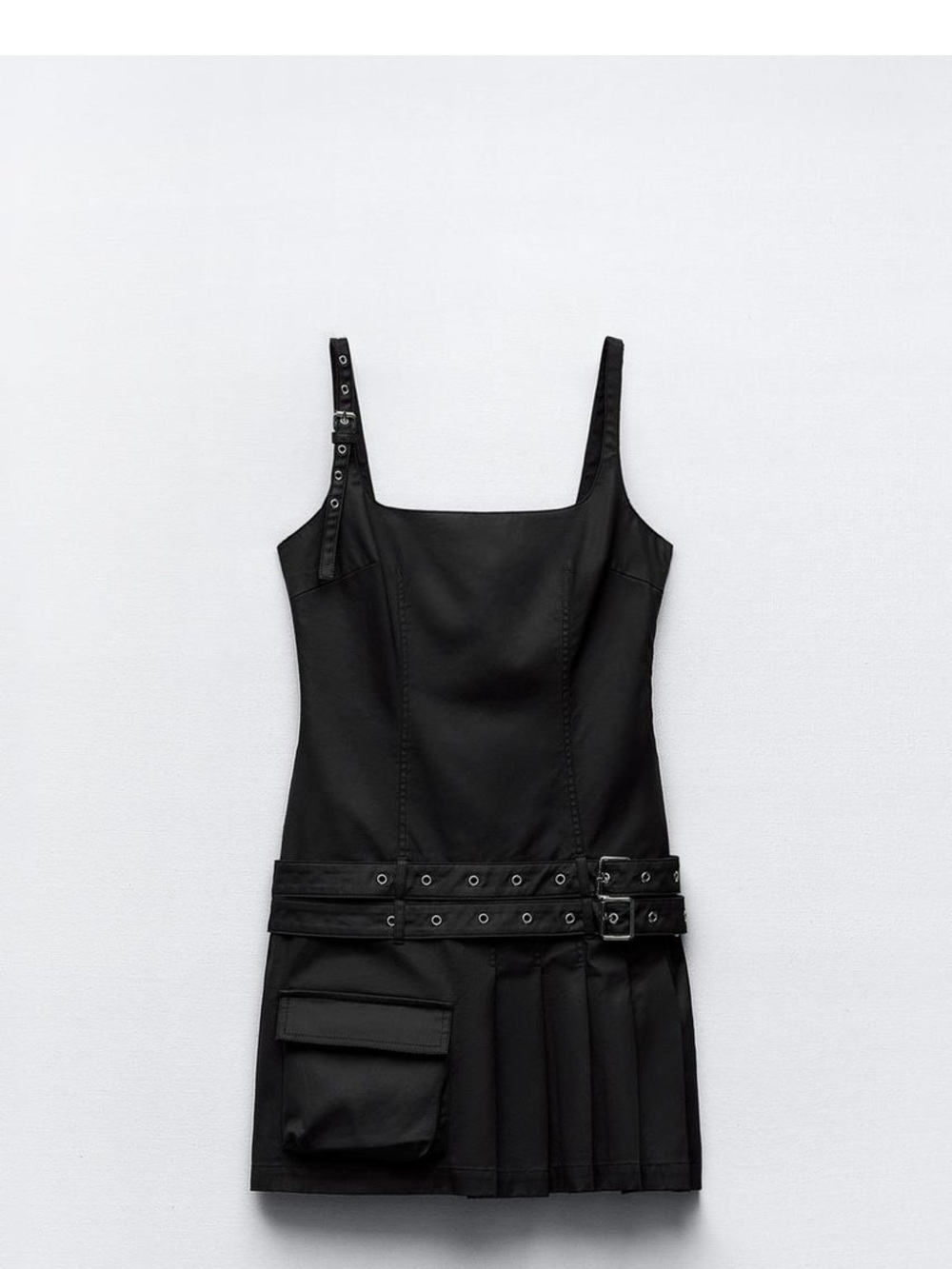Zara Waxed Box Pleat Dress
